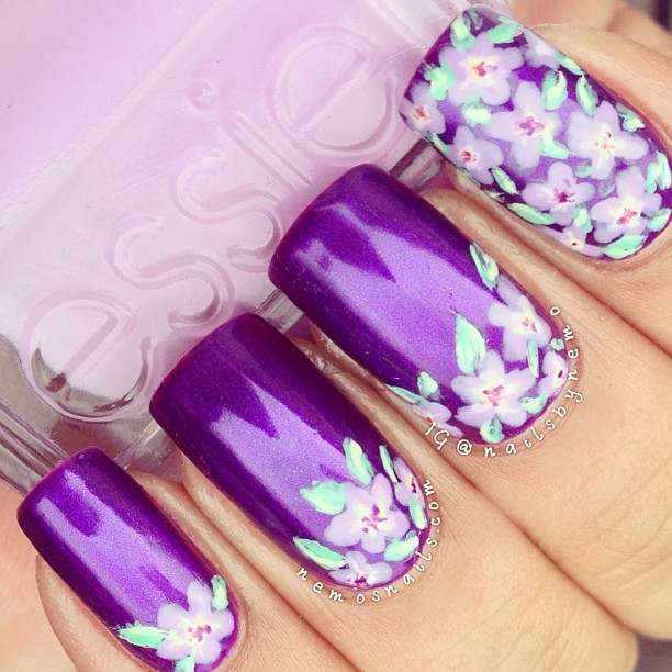 20 Fascinating Floral Nail Designs for Spring and Summer
