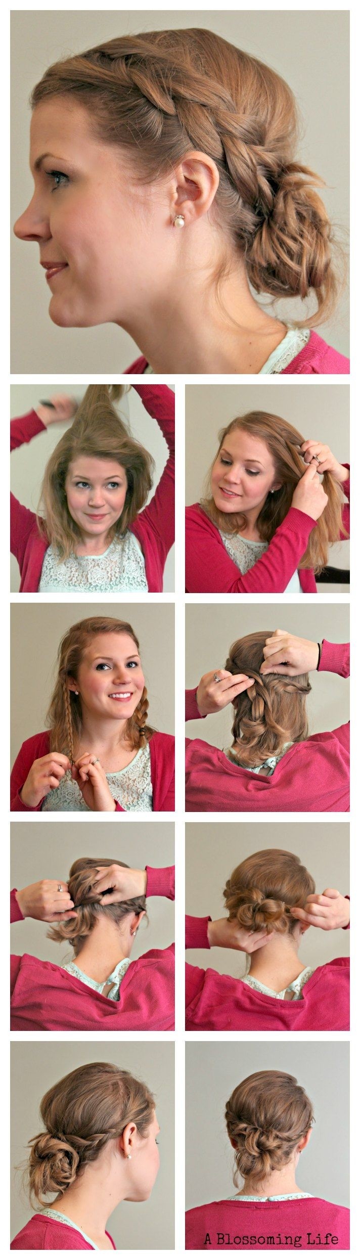 2014 Prom Hairstyles: Loosely Braided Messy Bun Tutorial