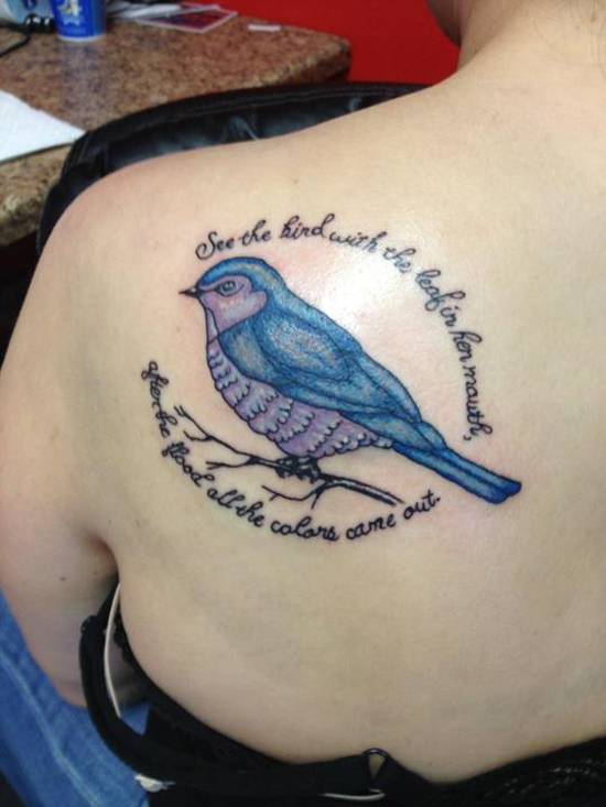Bluebird tattoo designs