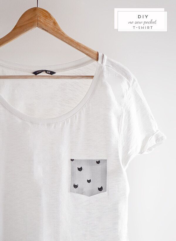Add a cute pocket to your favorite white tee