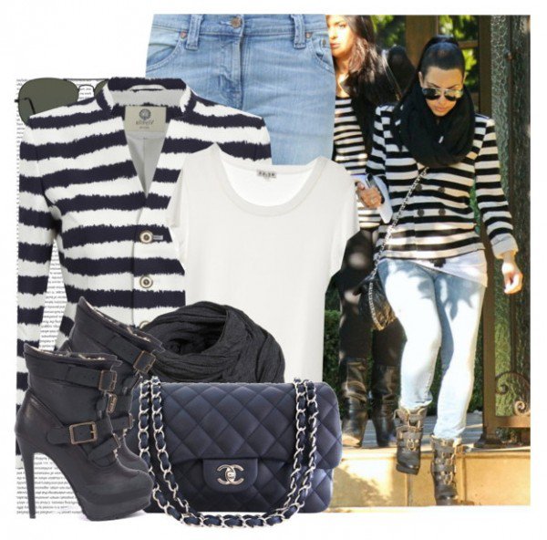 Black and White Stripes Outfit Idea