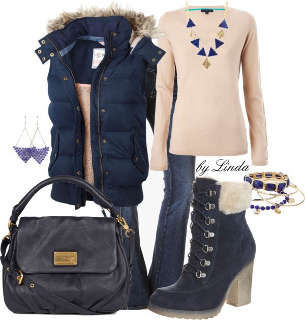 Blue Outfit Idea for Winter 2015