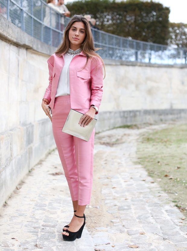 Bubblegum pink suit