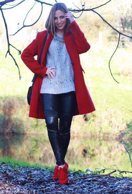 Casual-chic Red Coat Outfit Idea