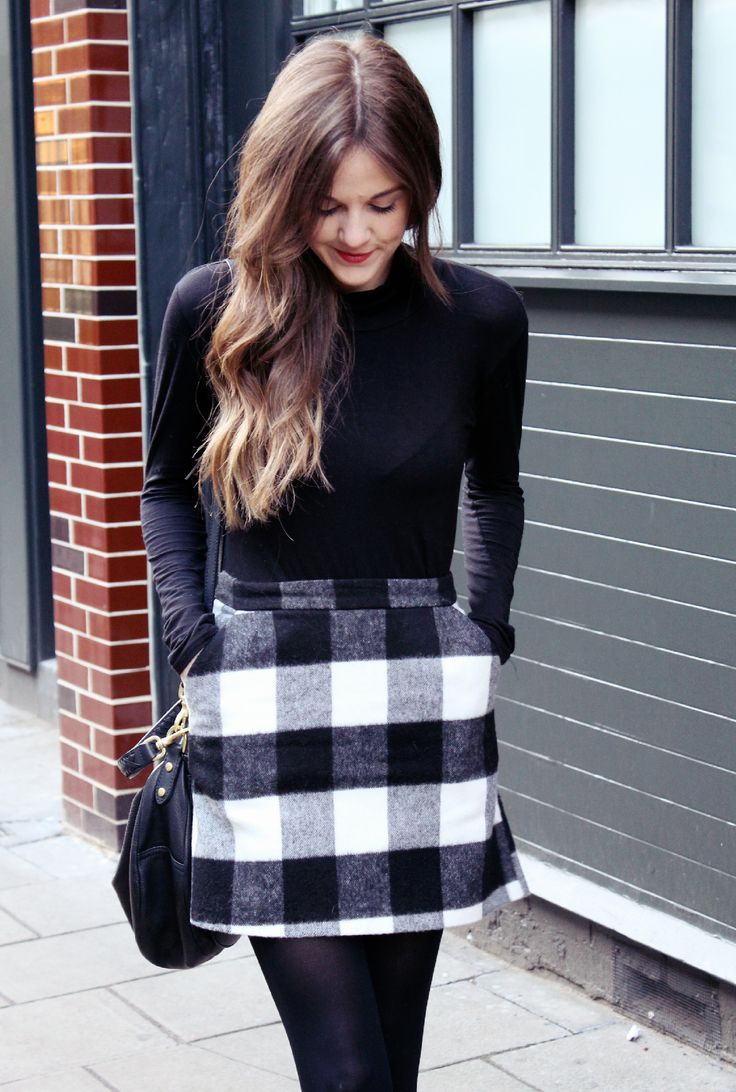 Checkerboard mini skirt