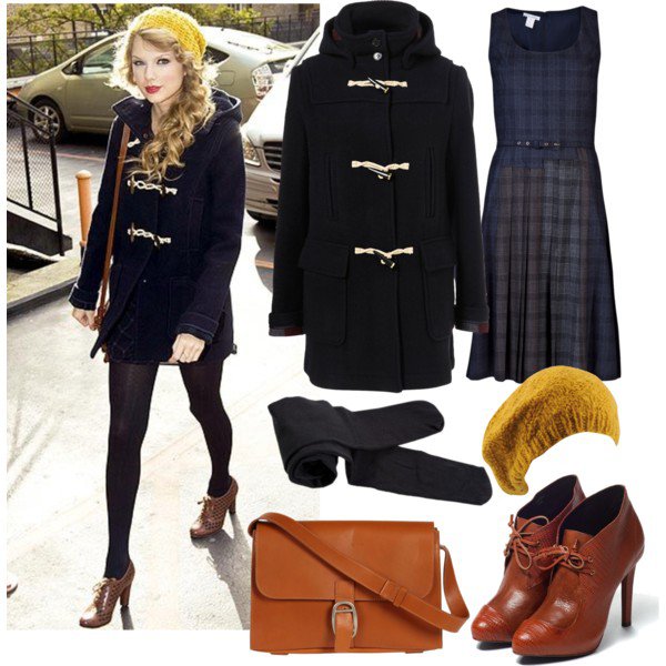 Chic Celebrity Dark Blue Outfit