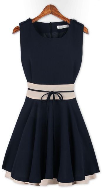 Conservative nautical party dress