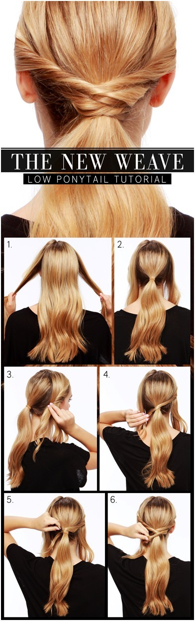 Cute Everyday Hairstyles: Low Ponytail Tutorial