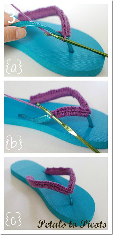 DIY Color Block Crochet Slippers