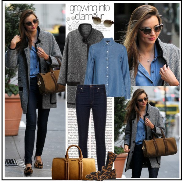 Denim Shirt with Grey Outfit