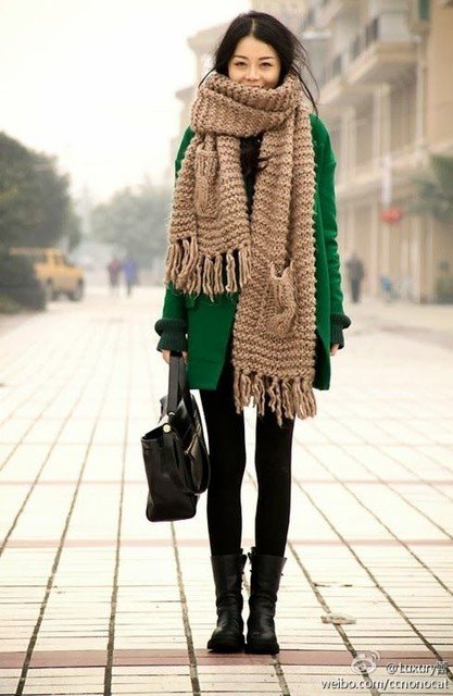 Emerald Green Winter Coat Outfit Idea for 2015