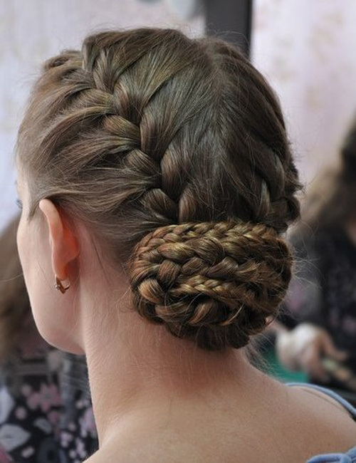 Fabulous Updo Hairstyle with French Braids