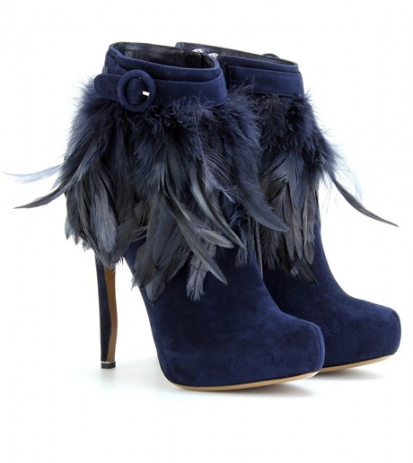 Feather high ankle boots
