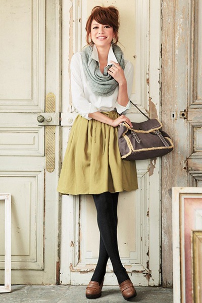 Flare skirt and blouse
