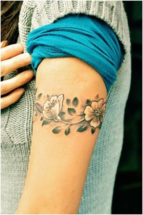 Flower Armband Tattoo Designs