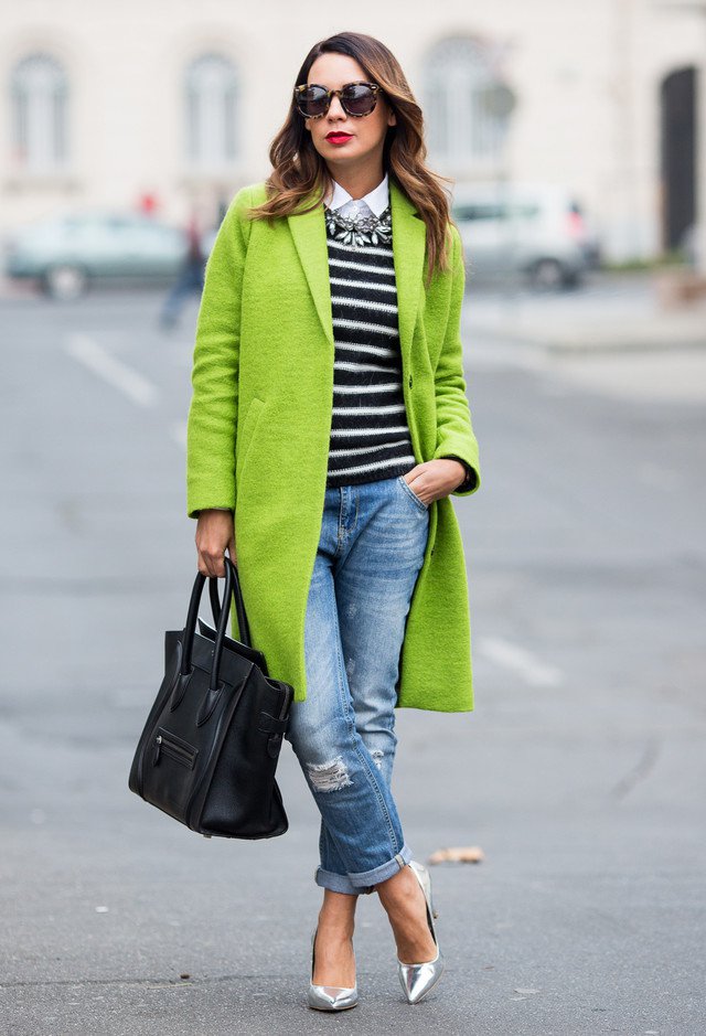Green Winter Coat Outfit Idea for 2015