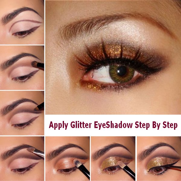 Fashionable Bronze Shimmer Eye Makeup Tutorial