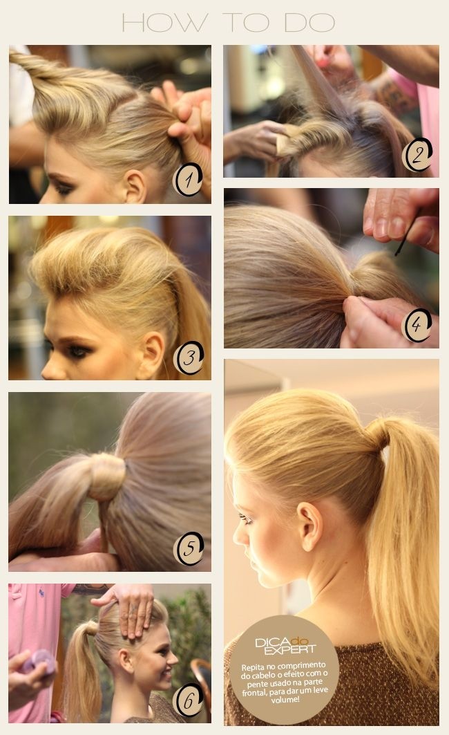 Sleek Ponytail with Bouffant Top