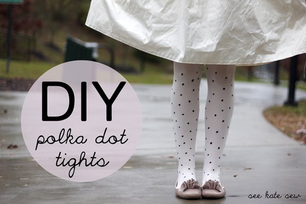 Lovely DIY Polka Dotted Tights