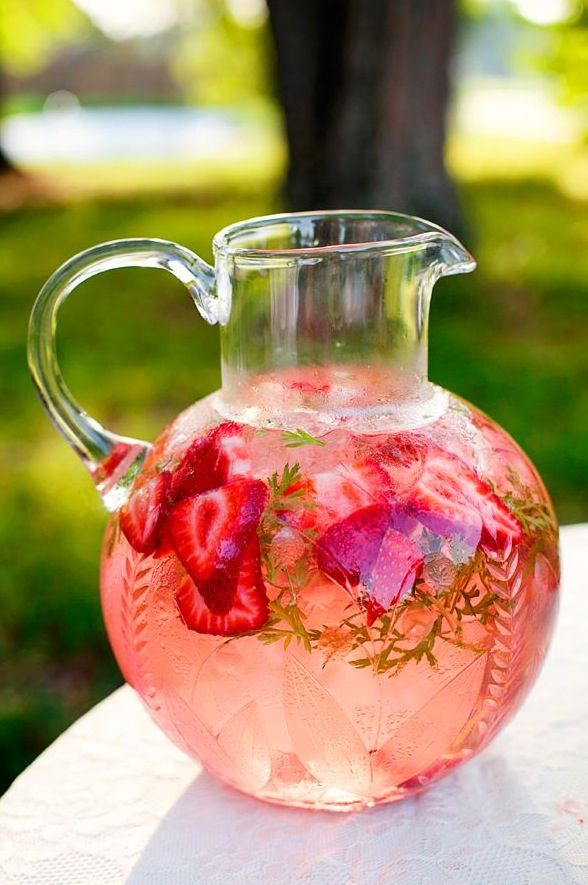 Pour some sparkling strawberry lemonade