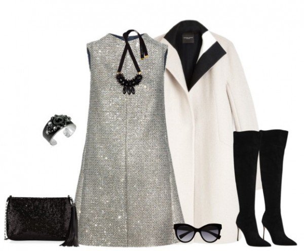 Pretty Sequined Dress Outfit for Holidays