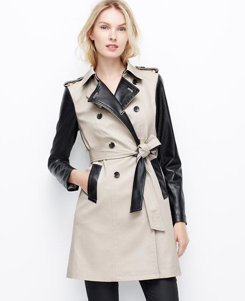 Two-toned trench coat