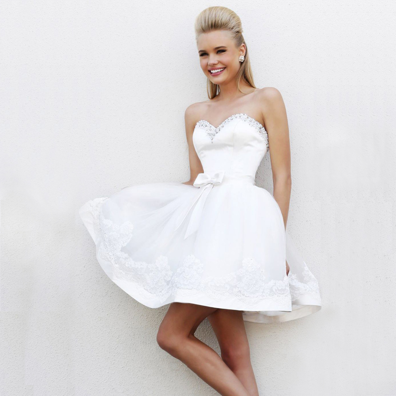 White with a sweetheart neckline