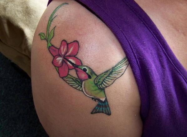 Cute hummingbird tattoo