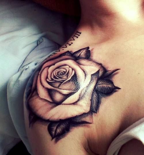 This is a cool rose tattoo both great for women and men! 