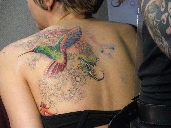 Humming bird tattoo