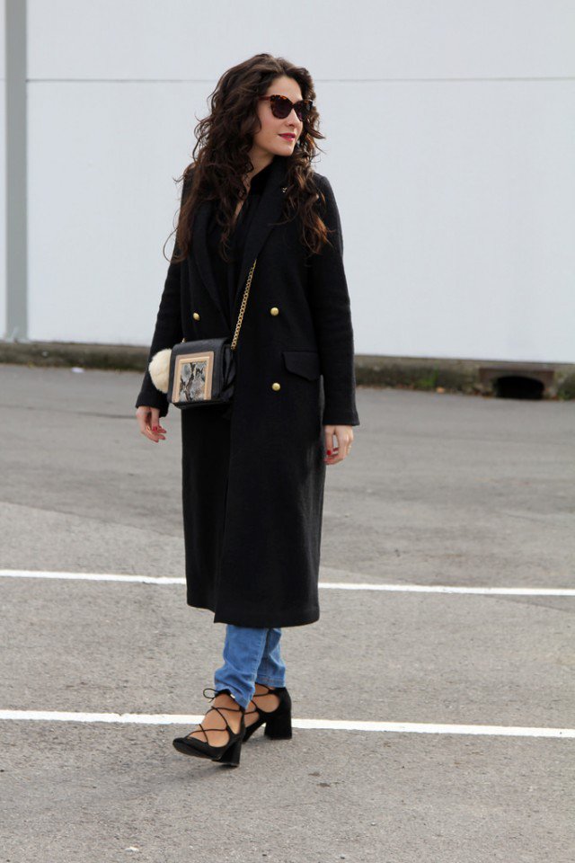 Stylish Long Coat with Jeans for Women